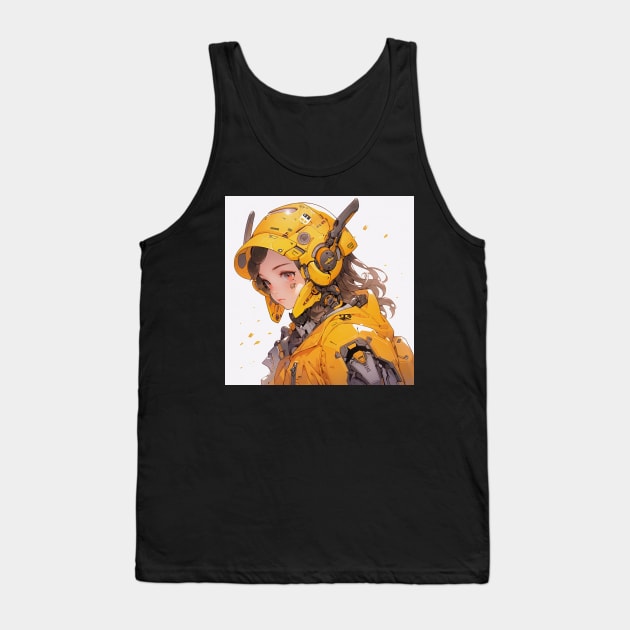 Anime Mech Girl Tank Top by taoistviking